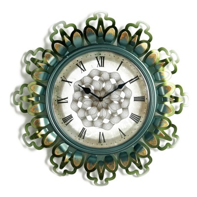 Wrought rustic metal decorative luxury wall clock