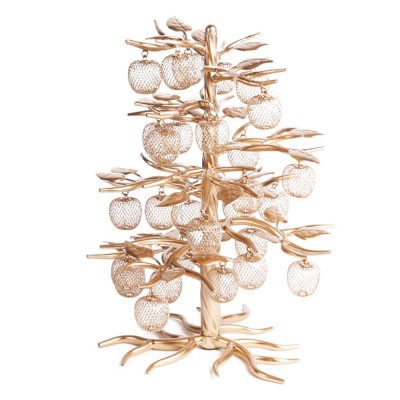 Metal gold apple tree desktop decoration handicraft