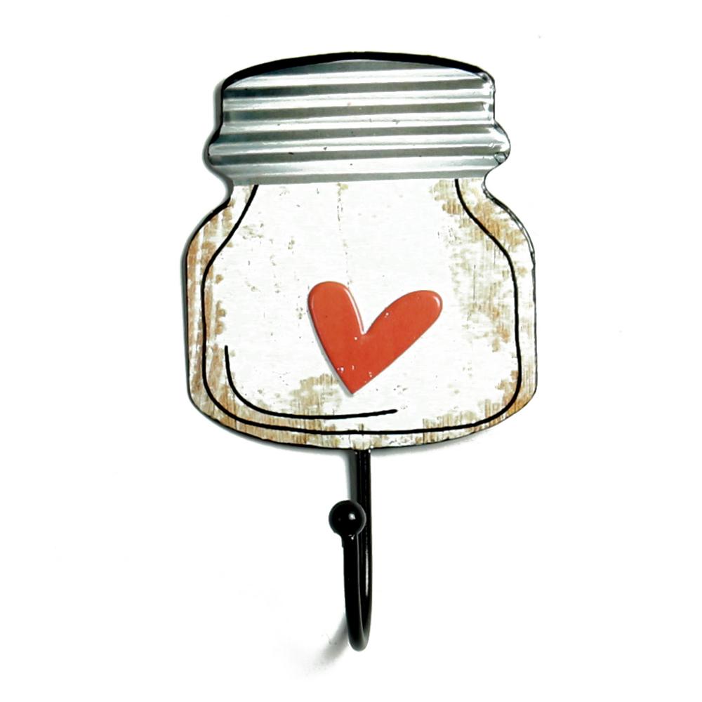 Clothing wall love heart bottle shaped metal hook