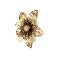 Retro modern metal flower wall decor for home decoration