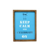 Custom rustic framed keep calm wood wall art decor