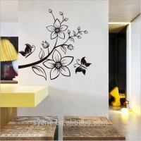 Syene colorful flower wall sticker decoration DIY Removable Art Vinyl Wall Stickers Decor Mural Decal living bedroom