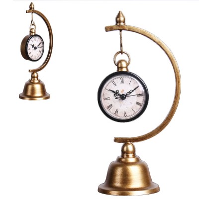 New arrival handmade retro wrought antique table clock for home office