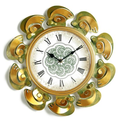 2018 retro handicrafts clear glass latest wall clock